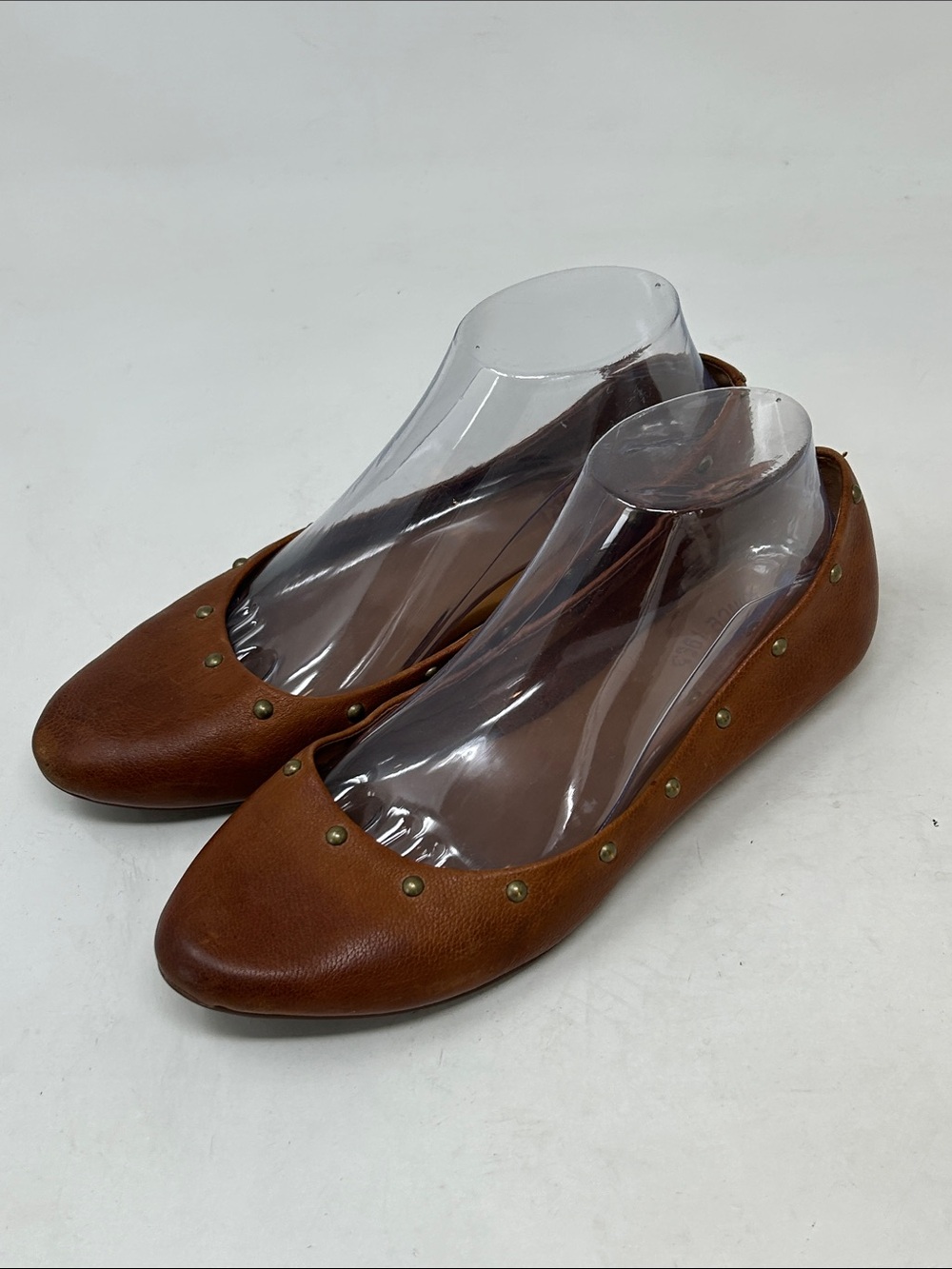 Kork Ease Womens Violette Brown Leather Studded Slip On Ballet Flats Size 8